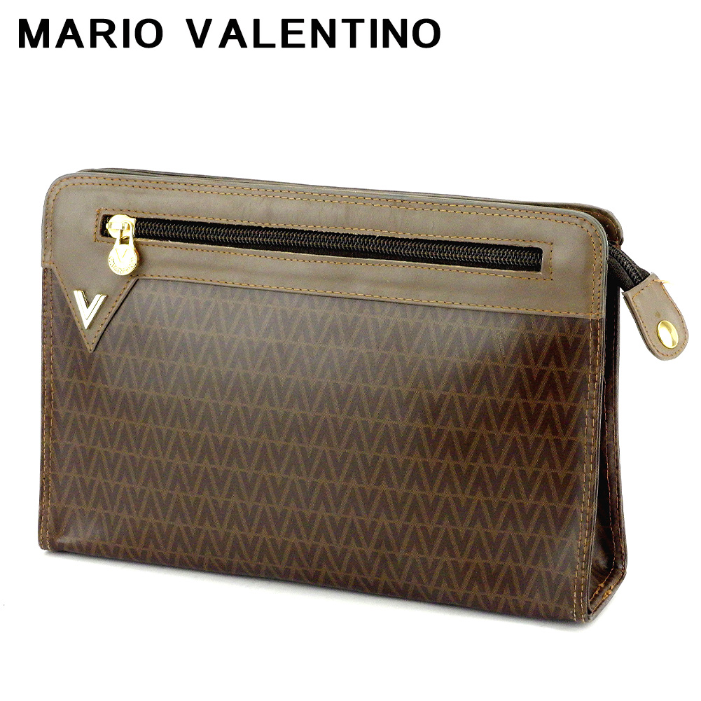 日本製 MARIO VALENTINO マリオ ヴァレンティノ クラッチバッグ ロゴ