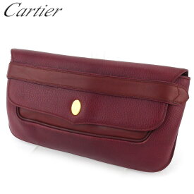 【ウィンターSALE 30%OFF】カルティエ クラッチバッグ セカンドバッグ レディース メンズ マストライン ボルドー レザー Cartier 【カルティエ】 T17560S 【中古】