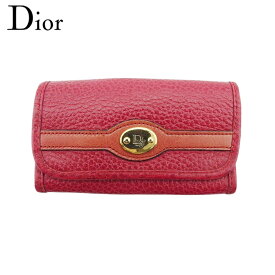 【スプリングセール30％OFF】 【中古】 ディオール キーケース 6連キーケース メンズ可 レッド　ゴールド レザー Dior H933