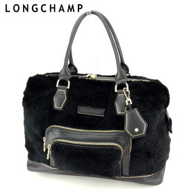 【ウィンターSALE 30%OFF】ロンシャン トートバッグ トート ハンドバッグ ファーコンビ ブラック ゴールド ファー×レザー LONGCHAMP 【ロンシャン】 T9612S 【中古】