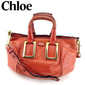 【冬SALE30%OFFクーポン】クロエ 2WAY ショルダーバッグ ハンドバッグ エテル オレンジ ゴールド レザー Chloe バッグ バック 肩掛け 収納 バッグ 【クロエ】 T14604 【中古】