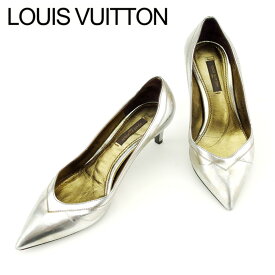 【スプリングセール】ルイ ヴィトン パンプス シューズ 靴 #36 シルバー レザー Louis Vuitton レディース プレゼント 贈り物 オシャレ 大人 ファッション 【ルイ・ヴィトン】 T2975 【中古】