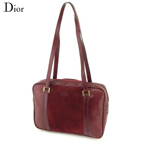 【スプリングセール】ディオール ショルダーバッグ ワンショルダー ボルドー スエード×レザー Dior バッグ バック 肩掛け 収納 バッグ 【ディオール】 T9079 【中古】