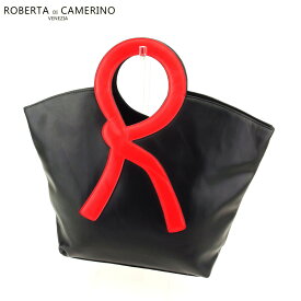 【スプリングセール】ロベルタディカメリーノ ハンドバッグ トートバッグ ブラック レッド レザー Roberta di Camerino バック 手持ちバッグ ファッション バッグ 収納 【ロベルタディカメリーノ】 A1839 【中古】