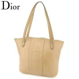 【スプリングセール30％OFF】ディオール トートバッグ トート ショルダーバッグ CDステッチ ベージュ ゴールド レザー Dior 【ディオール】 T9381S 【中古】