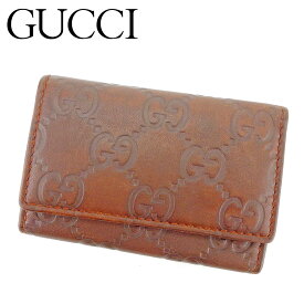 【春の大感謝祭 30％OFF】グッチ キーケース グッチシマ ブラウン ゴールド レザー138093GUCCI レディース プレゼント 贈り物 オシャレ 大人 ファッション 【グッチ】 P906 【中古】