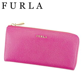 【春の大感謝祭 30％OFF】フルラ 長財布 L字ファスナー 財布 ロゴ パープル ゴールド レザー FURLA 長サイフ サイフ 収納 財布 ユニセックス 小物 【フルラ】 P925 【中古】