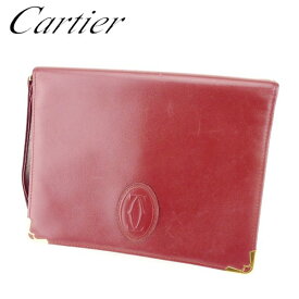 【楽天スーパーSALE】カルティエ クラッチバッグ セカンドバッグ マストライン ボルドー レザー Cartier 【カルティエ】 Q499S 【中古】