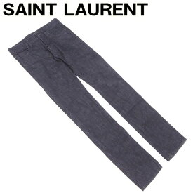 【スプリングセール30％OFF】サンローラン ジーンズ パンツ ボトムス ストレート デニム ブラック系 コットン 綿 SAINT LAURENT 【サンローラン】 T9188S 【中古】