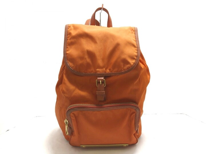 楽天市場 新着 Marc By Marc Jacobs マークバイマークジェイコブス リュックサック オレンジ ナイロン レザー 中古 ブランディア 楽天市場店