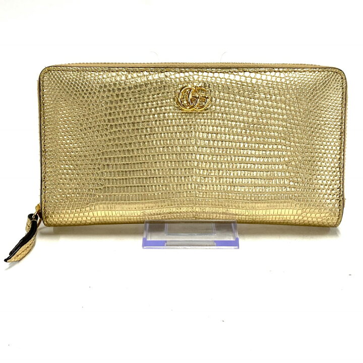 楽天市場】【中古】GUCCI(グッチ) GGマーモント 長財布 ラウンド  