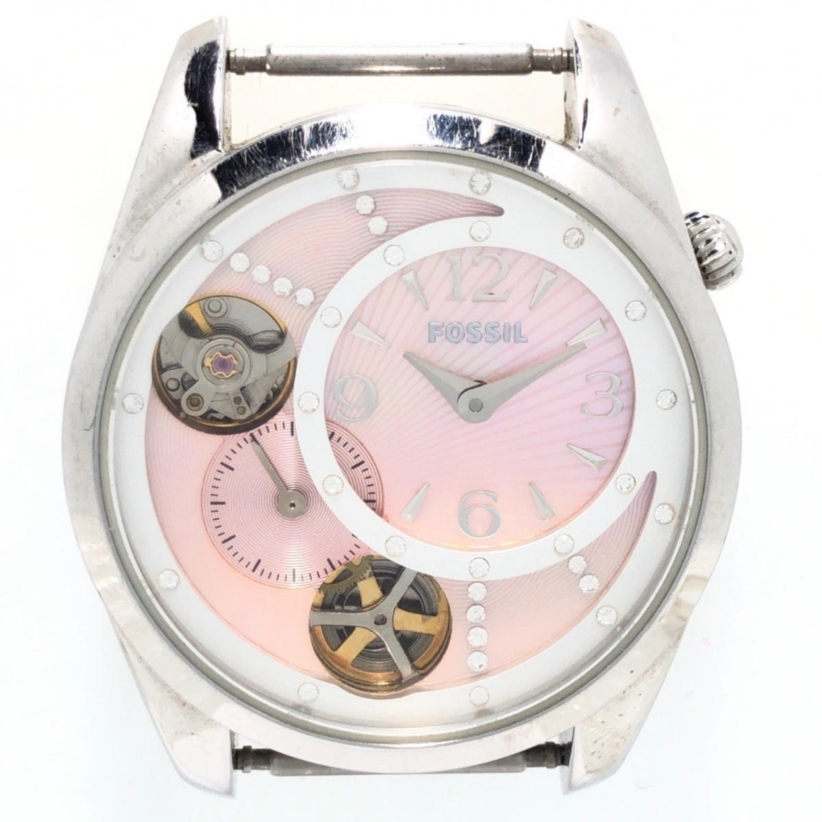今だけスーパーセール限定今だけスーパーセール限定FOSSIL(フォッシル) TWIST 腕時計 本体のみ シェル文字盤 ピンク 男女兼用腕時計 