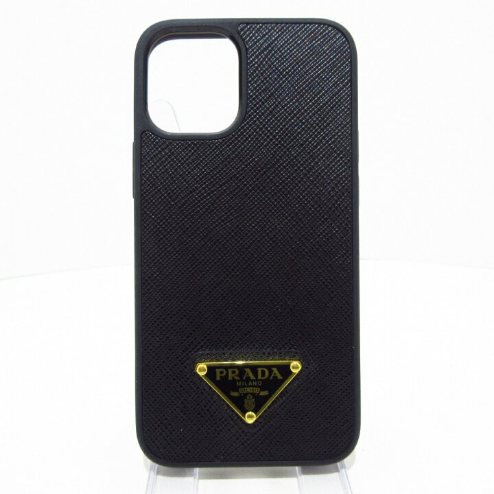 プラダ スマホケース 2TT064 ブラック ナイロン レザー 中古 携帯  