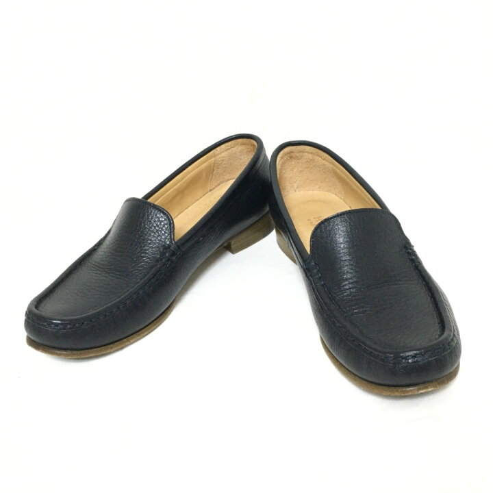 楽天市場】【新着】【中古】HIROFU(ヒロフ) ローファー 黒 レザー 