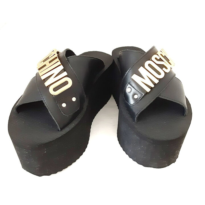 楽天市場】【中古】MOSCHINO(モスキーノ) ロゴ プラットフォーム 