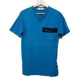 【中古】STONE ISLAND(ストーンアイランド) 半袖Tシャツ ポケット ブルー