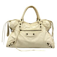 【中古】BALENCIAGA(バレンシアガ) ザ・シティ ハンドバッグ 白 レザー