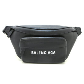 【新着】【中古】BALENCIAGA(バレンシアガ) エブリデイ ベルトバッグ ウエストポーチ 黒 レザー