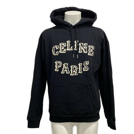 【中古】CELINE(セリーヌ) パーカー ラインストーン 黒 コットン