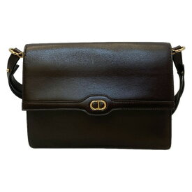 【中古】DIOR/ChristianDior(ディオール/クリスチャンディオール) ショルダーバッグ ダークブラウン レザー