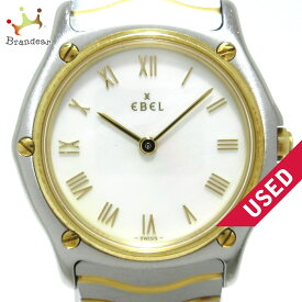 【中古】EBEL(エベル) クラシックウェーブ 腕時計 シェル文字盤 ホワイトシェル