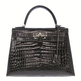 【新着】【中古】HERMES(エルメス) ケリー28 ハンドバッグ 外縫い/シルバー金具 コカオン ニロティカスシャイン