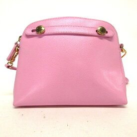 【中古】FURLA(フルラ) パイパーミニ ショルダーバッグ ピンク レザー