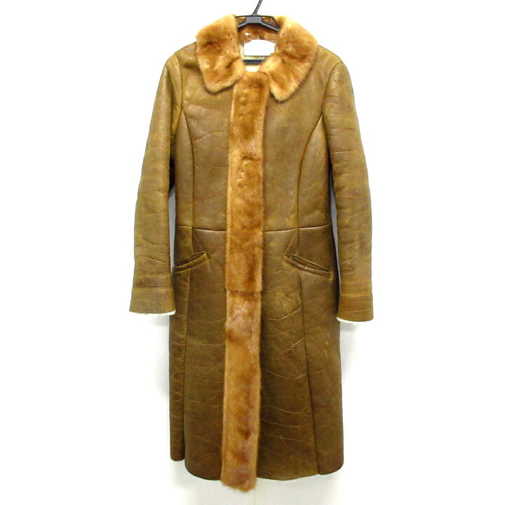 楽天市場】【中古】PRADA(プラダ) コート 長袖/ムートン/ミンク/冬 