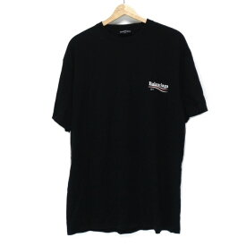 【新着】【中古】BALENCIAGA(バレンシアガ) 半袖Tシャツ 2017/キャンペーンロゴ 黒