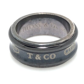 【中古】TIFFANY&Co.(ティファニー) 1837ナロー リング シルバー×白 チタン