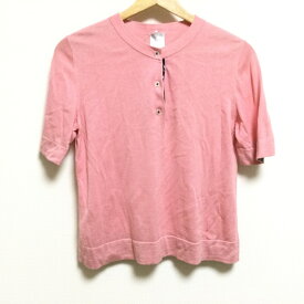 【新着】【中古】PaulSmith(ポールスミス) 半袖セーター クルーネック /シルク混 ピンク