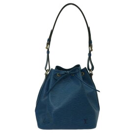 【新着】【中古】LOUIS VUITTON(ルイヴィトン) プチ・ノエ ショルダーバッグ トレドブルー レザー（LVロゴの刻印入り）