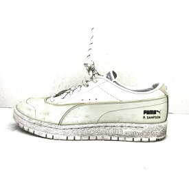 【新着】【中古】MAISON KITSUNE(メゾンキツネ) スニーカー インソール取外し可/PUMAコラボ 白 レザー×ラバー