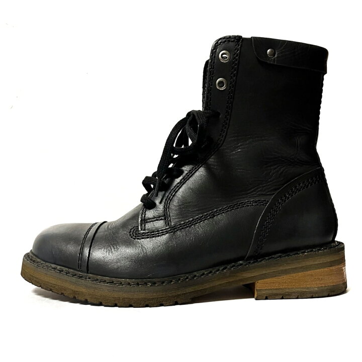楽天市場】【中古】DIESEL(ディーゼル) ショートブーツ 黒 レザー 