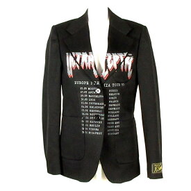 【新着】【中古】RAF SIMONS(ラフシモンズ) ジャケット 2022SS/school boy blazer 黒×グレー×マルチ