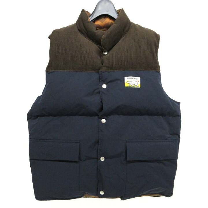 送料込みHUMANMADE ヒューマンメイドダウンベストネイビー