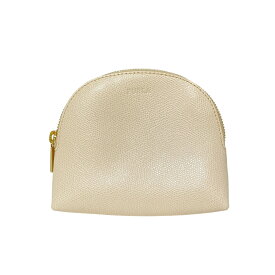 【新着】【中古】FURLA(フルラ) ポーチ アイボリー レザー