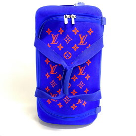 【新着】【中古】LOUIS VUITTON(ルイヴィトン) ホライゾンソフト4R55 キャリーバッグ ブルー 熱成形したニットの一枚布