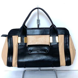 【新着】【中古】Chloe(クロエ) アリス ハンドバッグ ベージュ×黒 レザー