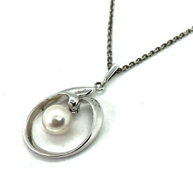 【新着】【中古】mikimoto(ミキモト) ネックレス シルバー×アイボリー パール