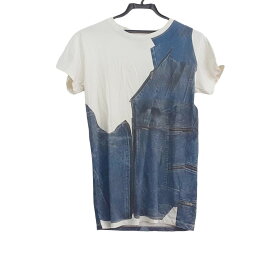 【新着】【中古】DIESEL(ディーゼル) 半袖Tシャツ クルーネック/転写プリント/females アイボリー×ネイビー×マルチ