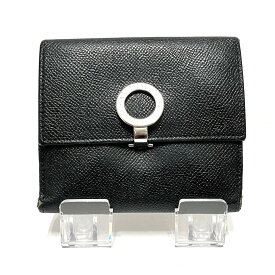 【中古】BVLGARI(ブルガリ) ブルガリブルガリ Wホック財布 ダークネイビー レザー