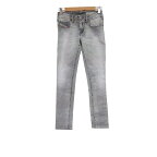 【新着】【中古】DIESEL(ディーゼル) GRUPEE ジーンズ フルレングス/ダメージ加工 グレー