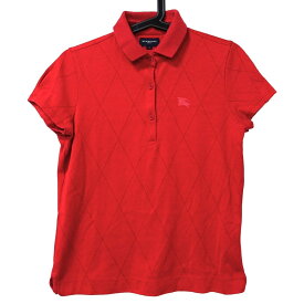 【新着】【中古】BURBERRYGOLF(バーバリーゴルフ) 半袖ポロシャツ レッド