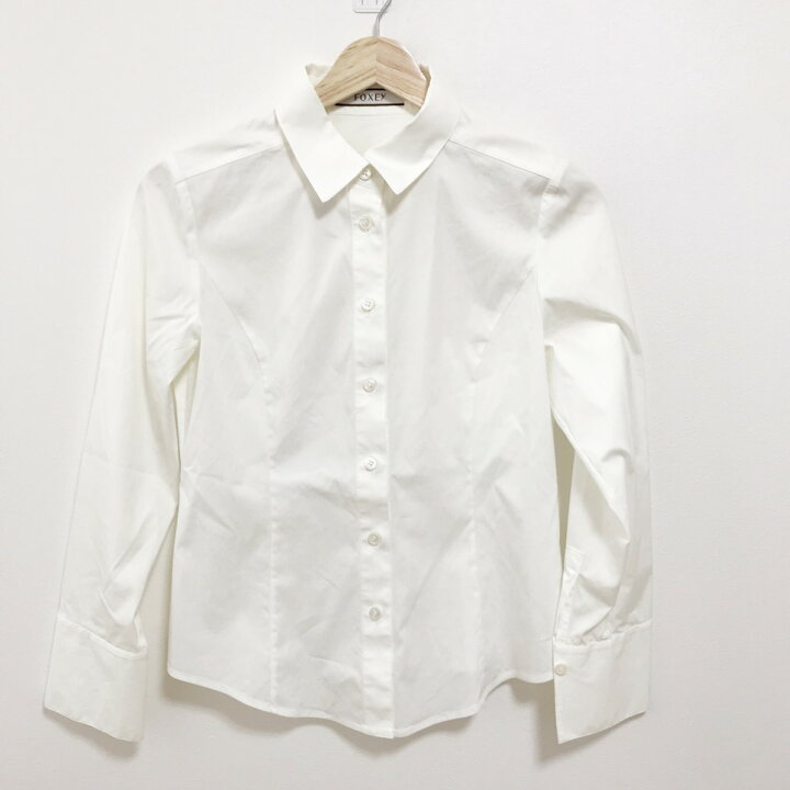 楽天市場】【中古】FOXEY(フォクシー) 長袖シャツブラウス 白 : ブラン 