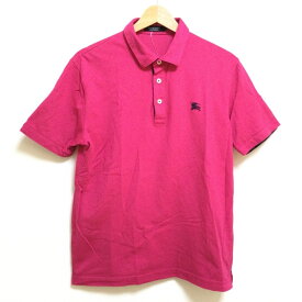 【中古】Burberry Black Label(バーバリーブラックレーベル) 半袖ポロシャツ ピンク