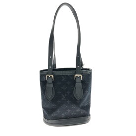 【中古】LOUIS VUITTON(ルイヴィトン) リトルバケット ハンドバッグ ブラック モノグラムサテン