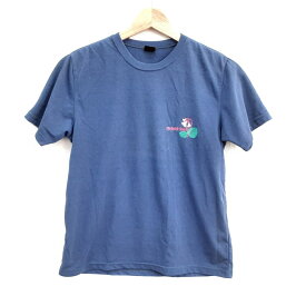 【中古】mont-bell(モンベル) 半袖Tシャツ フラワー(花) ブルー×ピンク×マルチ