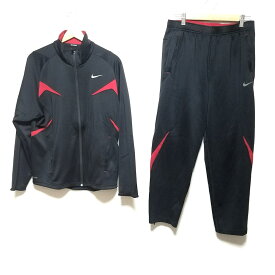 【中古】NIKE(ナイキ) メンズセットアップ 黒×レッド