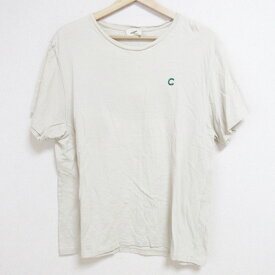 【新着】【中古】Cruciani(クルチアーニ) 半袖Tシャツ クルーネック/刺繍 ベージュ×グリーン×ネイビー